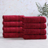 Heritage Egyptian Cotton Plush Thick Absorbent Hand Towel Set of 8