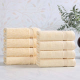 Heritage Egyptian Cotton Plush Thick Absorbent Hand Towel Set of 8