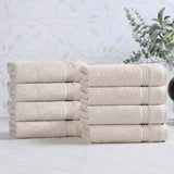 Heritage Egyptian Cotton Plush Thick Absorbent Hand Towel Set of 8