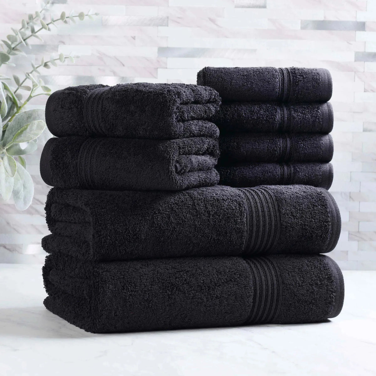 Heritage Egyptian Cotton Plush Heavyweight 8 Piece Towel Set
