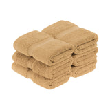 Superior Madison Egyptian Cotton Plush Face Towel Washcloth Set of 6