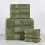 Oregon Organic Cotton Medium Weight Solid 9-Piece Towel Set