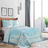 Adalie Cotton Blend Woven Jacquard Medallion Bedspread Set