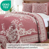 Adalie Cotton Blend Woven Jacquard Medallion Bedspread Set