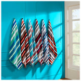 2 Piece Rope Textured Striped Oversized Cotton Beach Towel Set