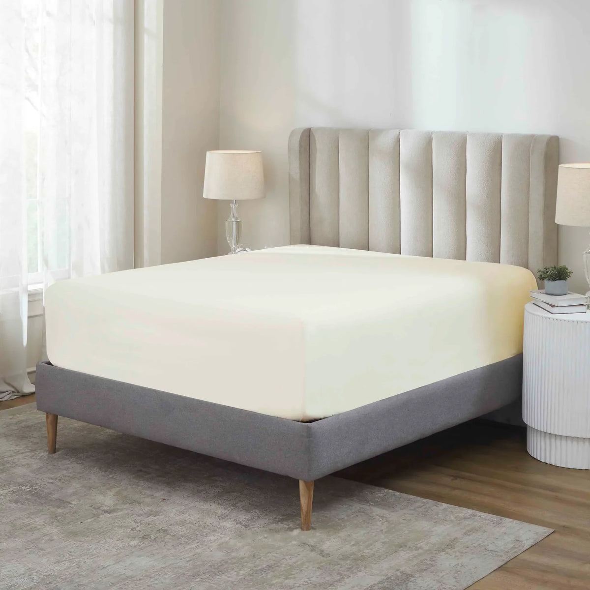 Apus 100% Cotton 500 Thread Count Fitted Sheet - 18" & 20" Extra Deep Pocket Options