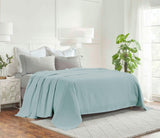 Milan Cotton Textured Jacquard Striped Lightweight Woven Blanket