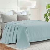 Milan Cotton Textured Jacquard Striped Lightweight Woven Blanket