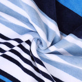 Mira Striped Cotton Velour Terry Large Oversized Beach Towel