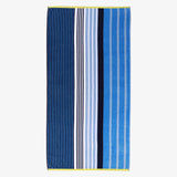 Mira Striped Cotton Velour Terry Large Oversized Beach Towel