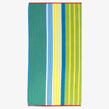 Mira Striped Cotton Velour Terry Large Oversized Beach Towel