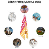 Striped Superior Cotton Velour Terry Large Oversized Beach Towel