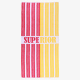 Striped Superior Cotton Velour Terry Large Oversized Beach Towel