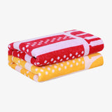 Striped Superior Cotton Velour Terry Large Oversized Beach Towel