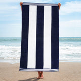 Cabana Stripe Oversized Cotton Beach Towel Set Of 2,4,6