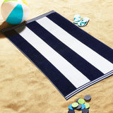 Cabana Stripe Oversized Cotton Beach Towel Set Of 2,4,6