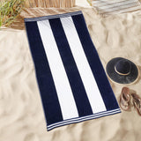 Cabana Stripe Oversized Cotton Beach Towel Set Of 2,4,6