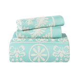 Kymbal Cotton Blend Woven Medallion Jacquard Bedspread Set