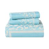 Lyron Cotton Blend Woven Jacquard Floral Scroll Bedspread Set