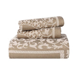 Lyron Cotton Blend Woven Jacquard Floral Scroll Bedspread Set