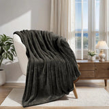 Fleece Plush Medium Weight Fluffy Soft Solid Decorative Blanket