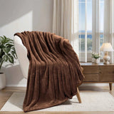 Fleece Plush Medium Weight Fluffy Soft Solid Decorative Blanket