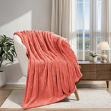 Fleece Plush Medium Weight Fluffy Soft Solid Decorative Blanket