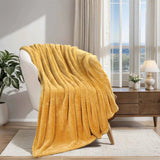 Fleece Plush Medium Weight Fluffy Soft Solid Decorative Blanket