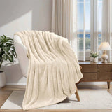 Fleece Plush Medium Weight Fluffy Soft Solid Decorative Blanket
