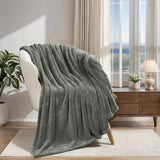 Fleece Plush Medium Weight Fluffy Soft Solid Decorative Blanket