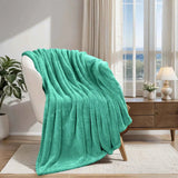 Fleece Plush Medium Weight Fluffy Soft Solid Decorative Blanket