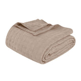 Basketweave Classic Farmhouse All-Season Cotton Blanket