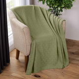 Basketweave Classic Farmhouse All-Season Cotton Blanket