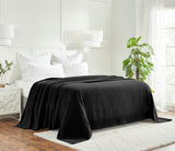 Waffle Weave Honeycomb Knit Soft Solid Textured Cotton Blanket