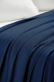Waffle Weave Honeycomb Knit Soft Solid Textured Cotton Blanket