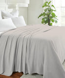 Waffle Weave Honeycomb Knit Soft Solid Textured Cotton Blanket