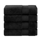 Aria Turkish Cotton Solid Heavyweight Plush Bath Towel Set of 4