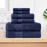 Turkish Cotton Highly Absorbent Solid 6 Piece Towel Set