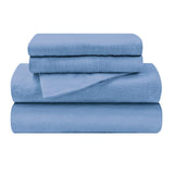 Cotton Flannel Solid Deep Pocket Bed Sheet Set