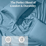 1200 Thread Count Cotton Rich Solid Deep Pocket Bed Sheet Set