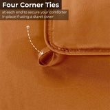 Brushed Microfiber Down Alternative Medium Weight Solid Comforter