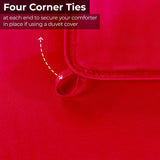 Brushed Microfiber Down Alternative Medium Weight Solid Comforter