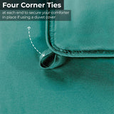 Brushed Microfiber Down Alternative Medium Weight Solid Comforter