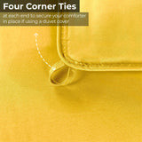 Brushed Microfiber Down Alternative Medium Weight Solid Comforter