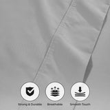 1000 Thread Count Cotton Blend Solid Deep Pocket Bed Sheet Set