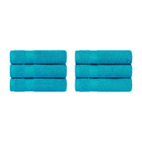 Egyptian Cotton Dobby Border Medium Weight 6 Piece Hand Towel Set