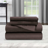 Cotton Flannel Solid Deep Pocket Bed Sheet Set
