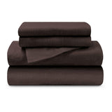 Cotton Flannel Solid Deep Pocket Bed Sheet Set