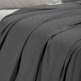 Milan Cotton Textured Jacquard Striped Lightweight Woven Blanket