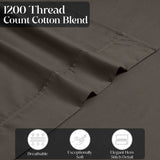 1200 Thread Count Cotton Rich Solid Deep Pocket Bed Sheet Set
